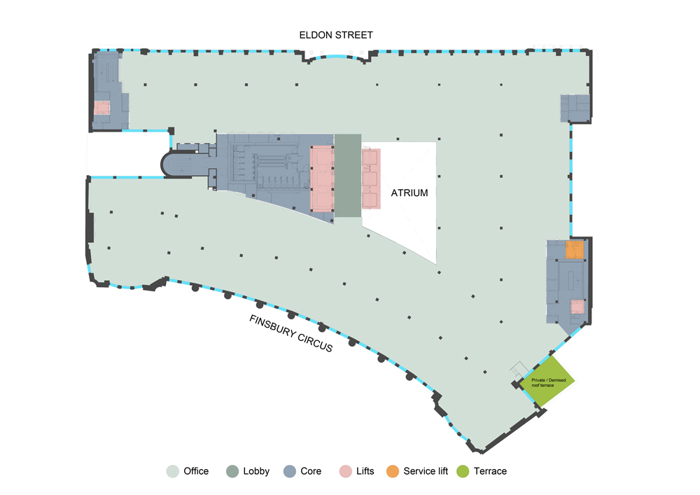 Parkhouse second floor plan showing the residential layout and interior spaces